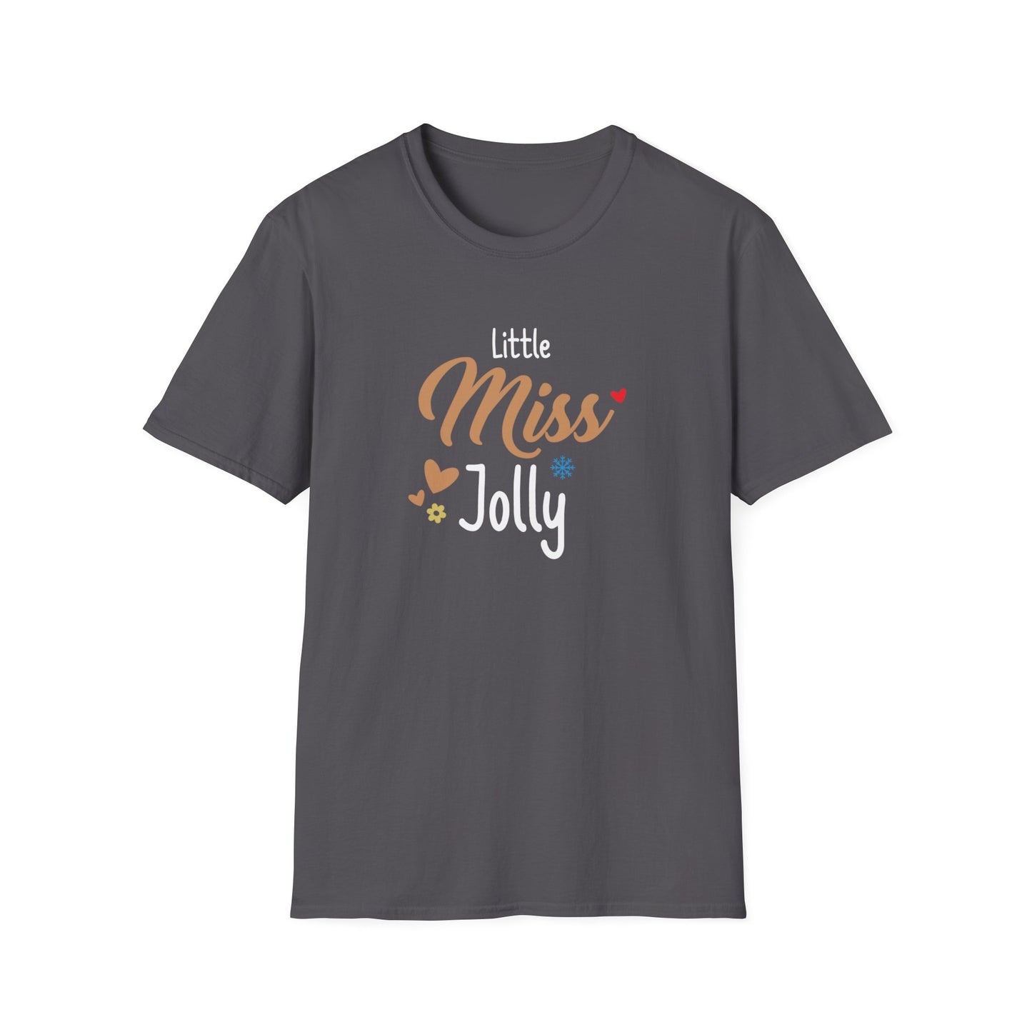 Little Miss Jolly Holiday Graphic Tee Charcoal