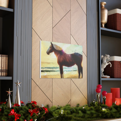 Horse wall art, Beach wall art, ocean wall art, Canvas Gallery Wraps, Horse Beach, Sunset Beach - SaviTraviDesigns