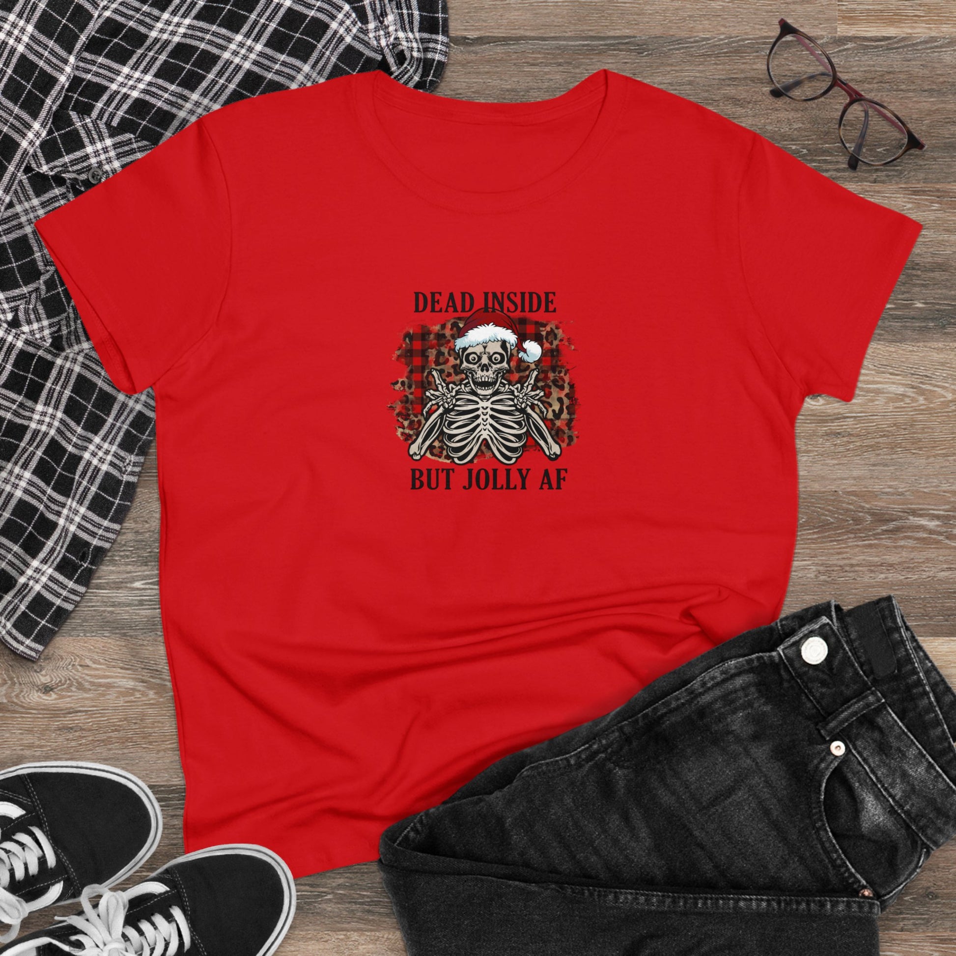 Deep Inside, Jolly AF, Christmas Graphic Shirts, Festive Holiday T-Shirts, Ugly Christmas Sweater Tees, Funny Christmas Shirt Designs, Cute Xmas Graphic Tees