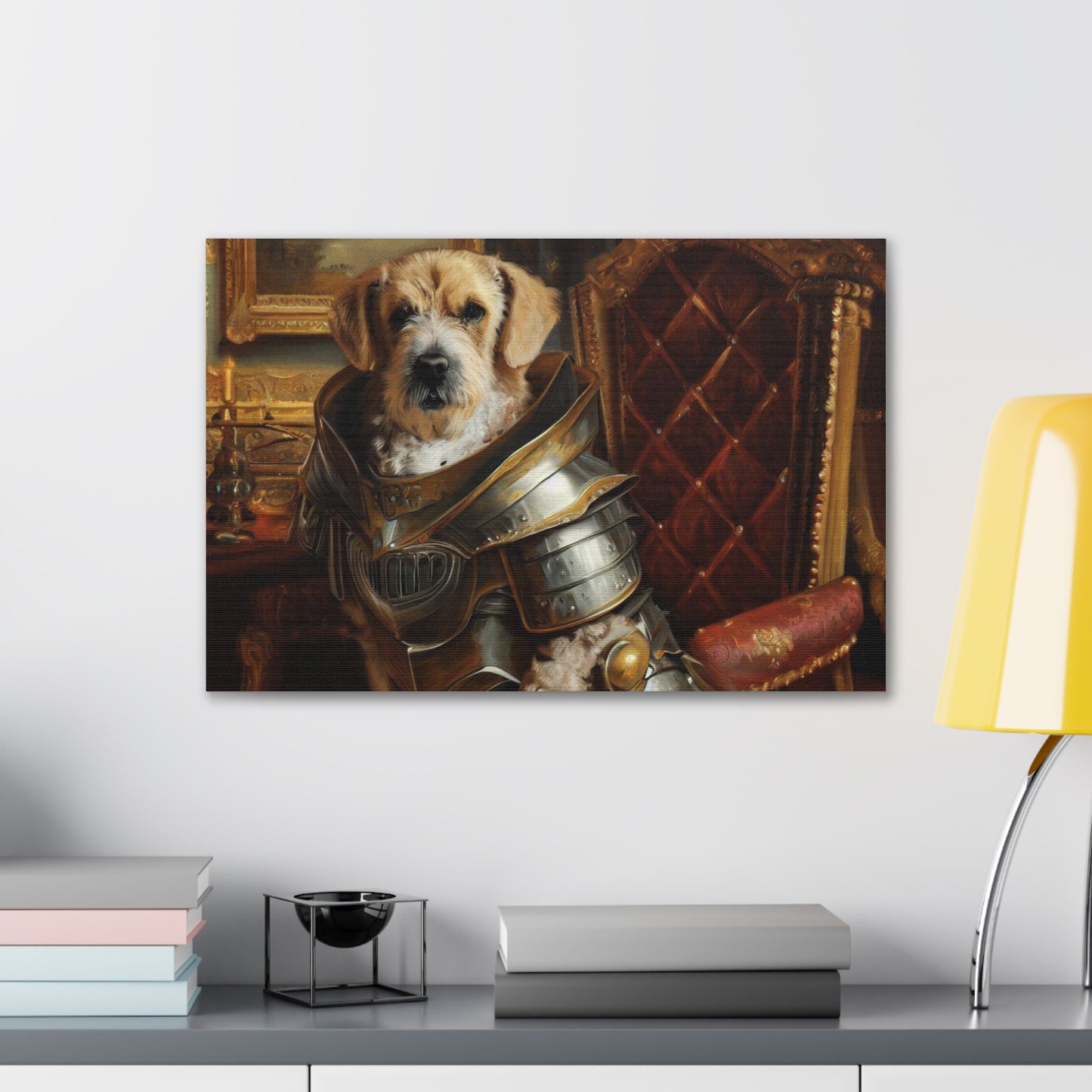 Fancy Dog, Canvas Dog Art, Dog Wall Art, Canine Canvas Art, Canvas Gallery Wraps