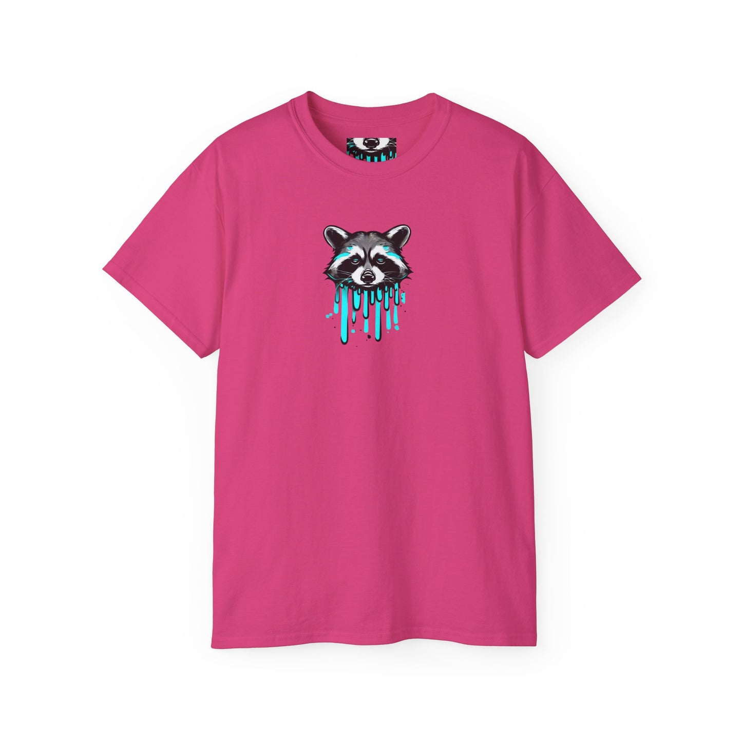 Juicy Blue Raccoon- Graffiti Print T-Shirt