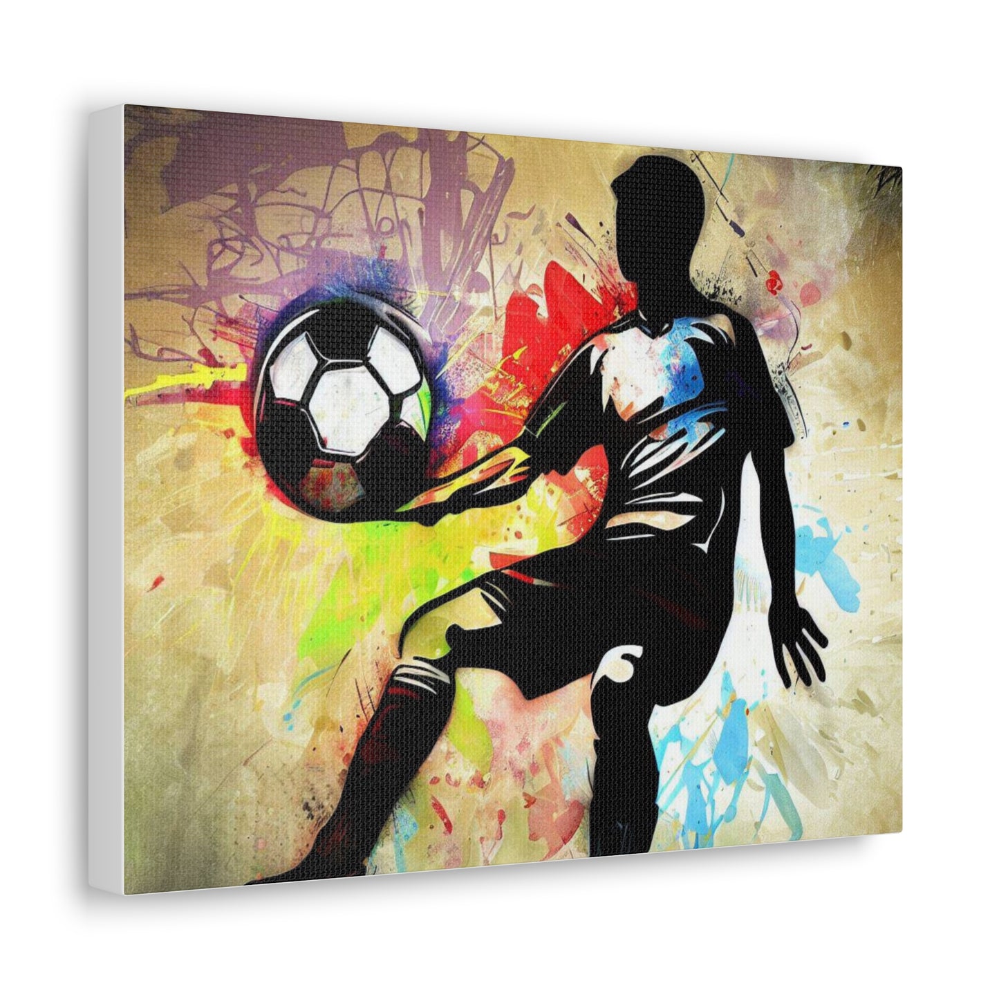 Soccer Player, Graffiti art prints, Street art canvas, Urban art decor, Graffiti-style wall art, Graffiti canvas prints, Street art posters - SaviTraviDesigns