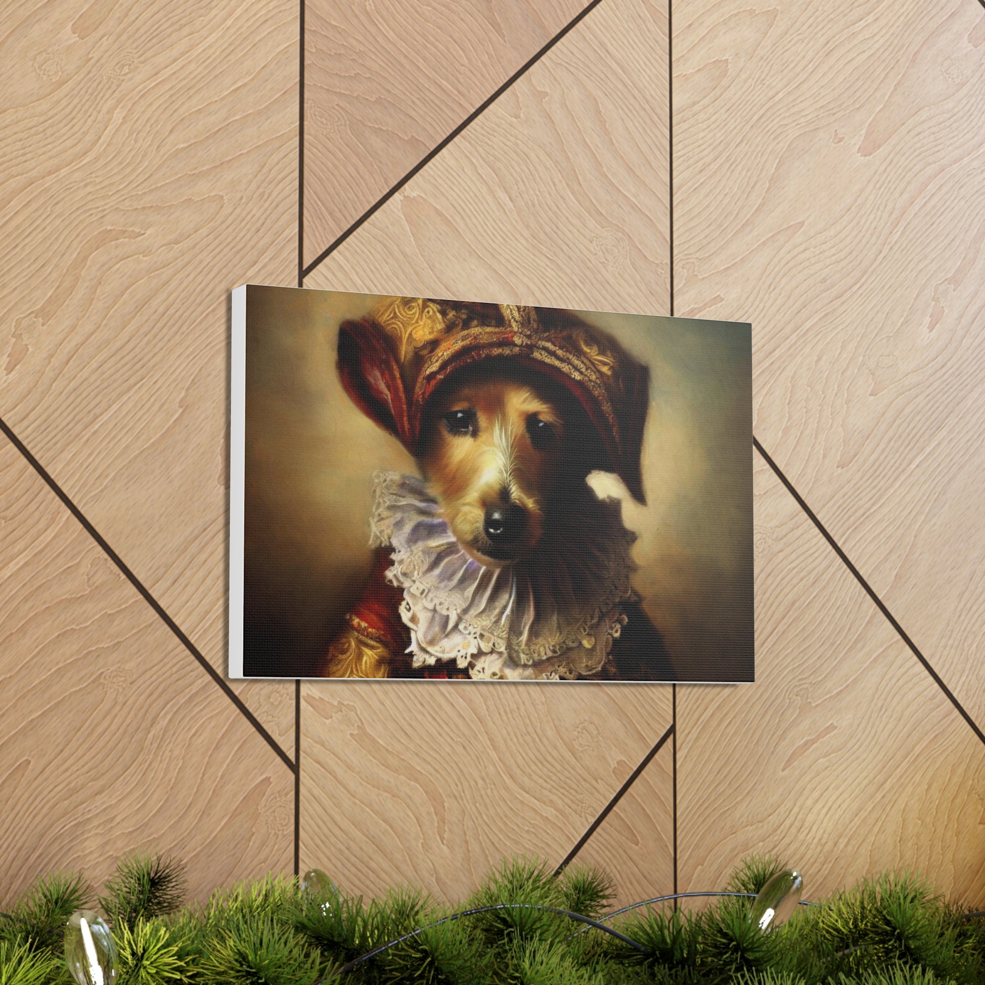 Fancy Dog, Canvas Dog Art, Dog Wall Art, Canine Canvas Art,Canvas Gallery Wraps