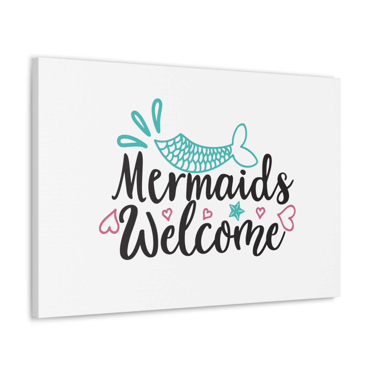 Mermaids Welcome, Mermaid Wall Art, Coastal Mermaid Decor, Beach House Mermaid Signs, Nautical Mermaid Decor, Mermaid Nursery Wall Decor - SaviTraviDesigns