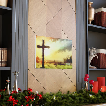 Christian wall art, Cross wall art, Farm art, Canvas Gallery Wraps - SaviTraviDesigns