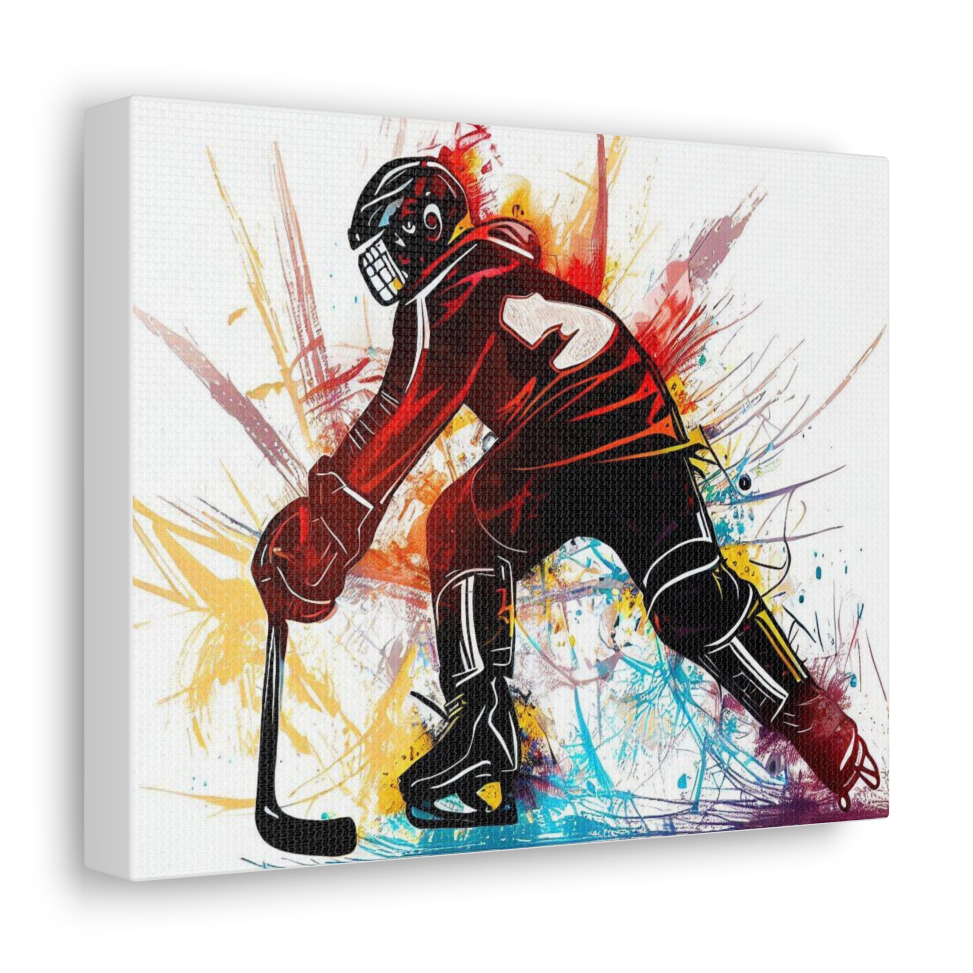 Graffiti Hockey Player, Graffiti art prints, Street art canvas, Urban art decor, Graffiti-style wall art, Graffiti canvas prints, Street art posters - SaviTraviDesigns