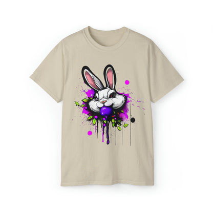 Graffiti shirt, Bunny shirt,  Urban Art T-Shirt, Purple Bunny - SaviTraviDesigns