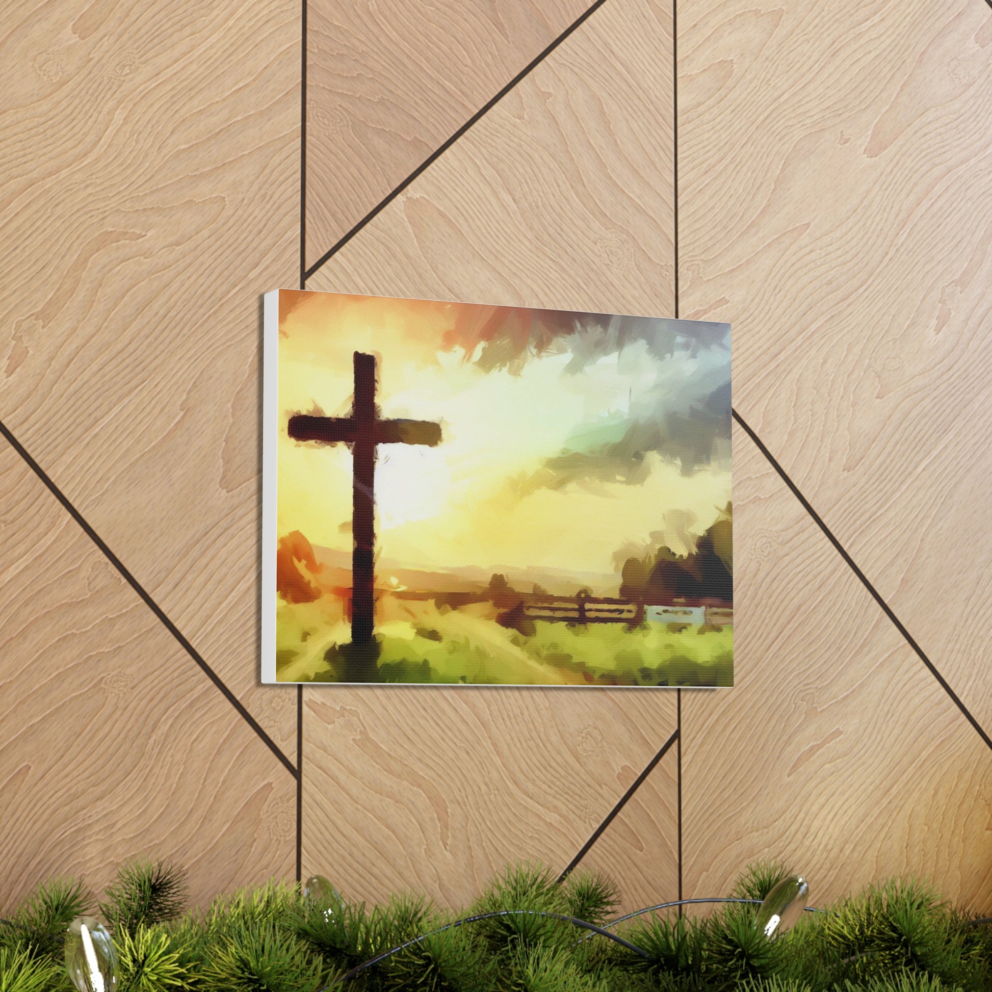 Christian wall art, Cross wall art, Farm art, Canvas Gallery Wraps - SaviTraviDesigns