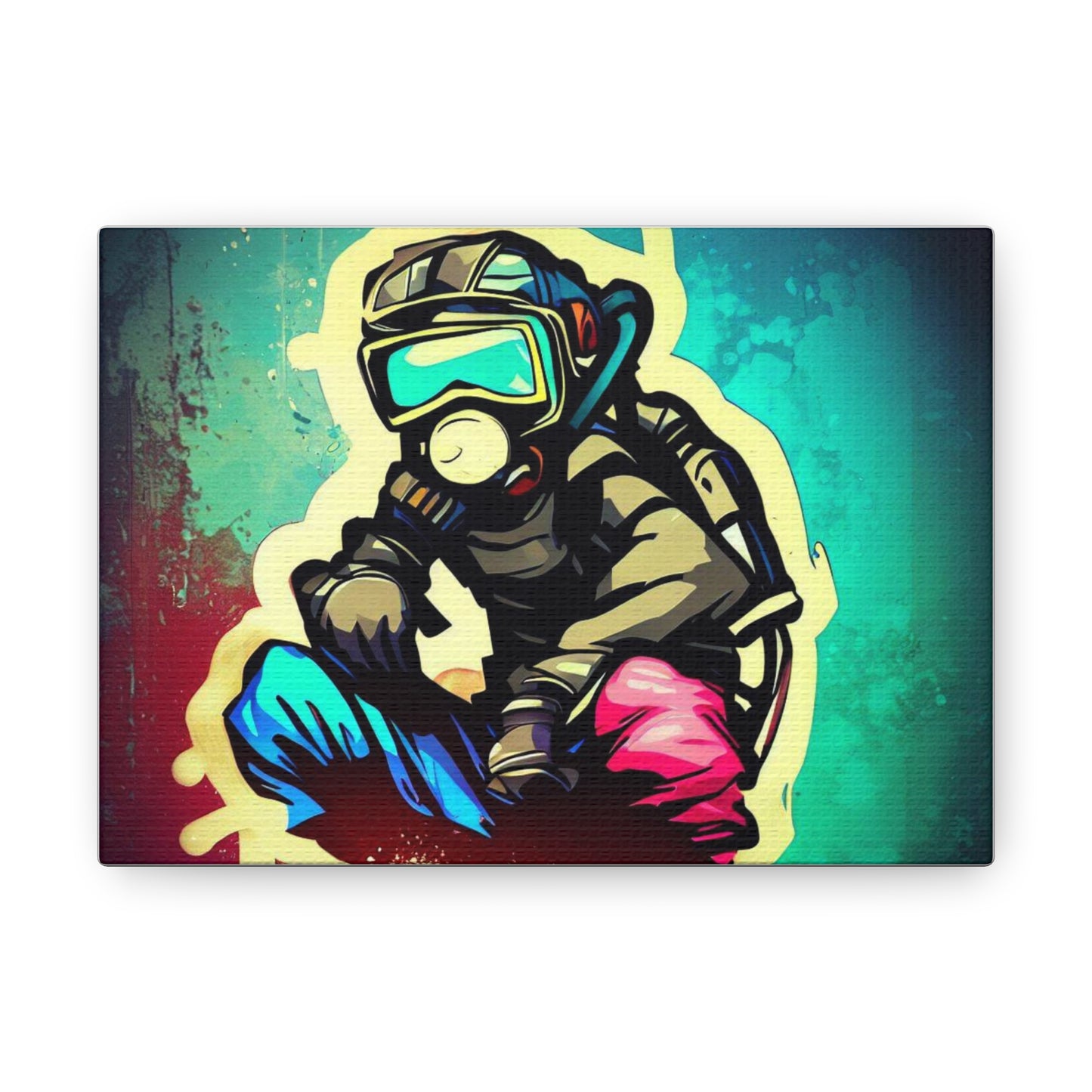 Gasmask, Graffiti Artist, Graffiti art prints, Street art canvas, Urban art decor, Graffiti-style wall art, Graffiti canvas prints, Street art posters - SaviTraviDesigns