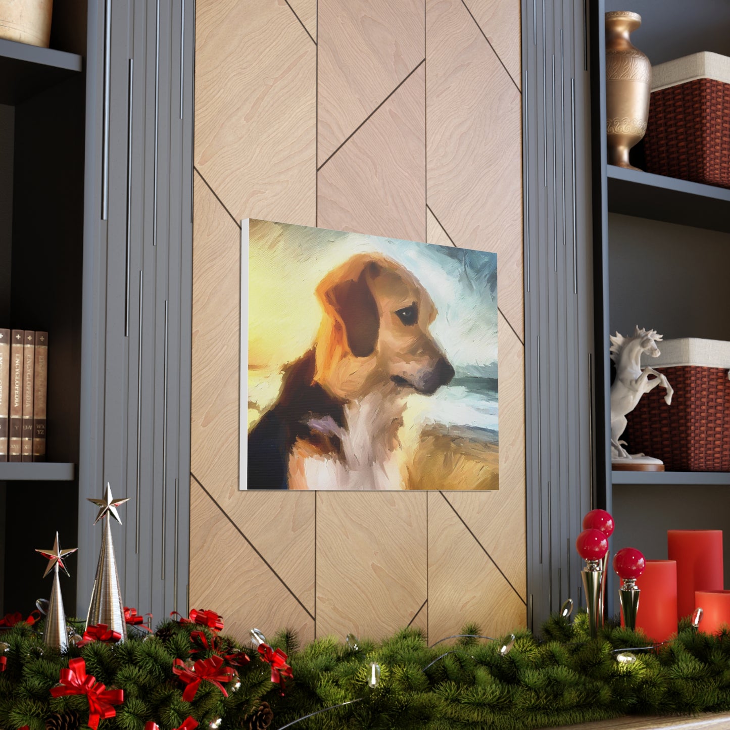 Dog wall art, beach wall art, ocean art, Canvas Gallery Wraps, Pet Beach - SaviTraviDesigns