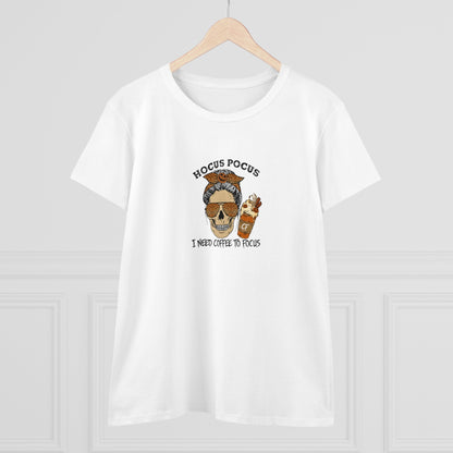 Hocus Pocus, I Need Coffee To Focus, Halloween Graphic Shirts, Spooky Halloween Shirts, Scary Halloween Shirt Designs, Cute Halloween Graphic Tees, Funny Halloween Shirt Ideas