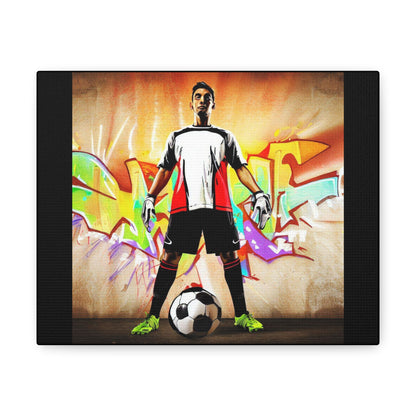 Soccer Player Graffiti Style Wall Art