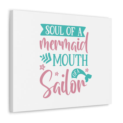 Soul Of A Mermaid, Mouth Of A Sailor, Mermaid Wall Art, Coastal Mermaid Decor, Beach House Mermaid Signs, Nautical Mermaid Decor, Mermaid Nursery Wall Decor - SaviTraviDesigns