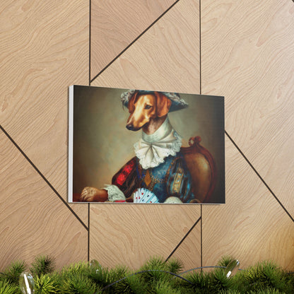 Fancy Dog, Canvas Dog Art, Dog Wall Art, Canine Canvas Art,Canvas Gallery Wraps, Pet Art, King Dog - SaviTraviDesigns