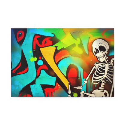 Halloween art, Skeleton canvas prints, Graffiti Halloween, Scary Halloween decor, Halloween home decor, Halloween wall, Gothic wall decor, Canvas Gallery Wraps - SaviTraviDesigns