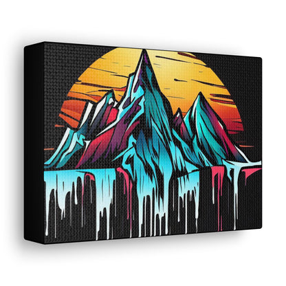 Mountain Waterfall, Glacier Melt, Graffiti art prints, Street art canvas, Urban art decor, Graffiti-style wall art, Graffiti canvas prints, Street art posters - SaviTraviDesigns