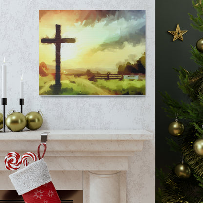 Christian wall art, Cross wall art, Farm art, Canvas Gallery Wraps - SaviTraviDesigns