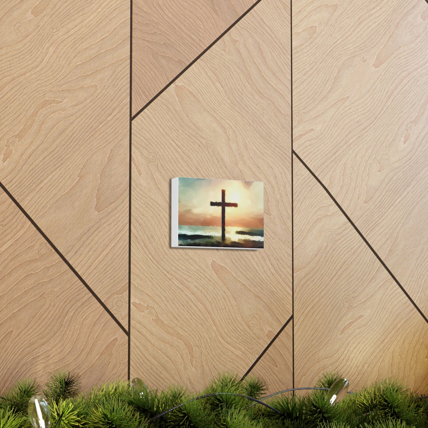 Christian wall art, Cross wall art, beach art, ocean art, Canvas Gallery Wraps - SaviTraviDesigns