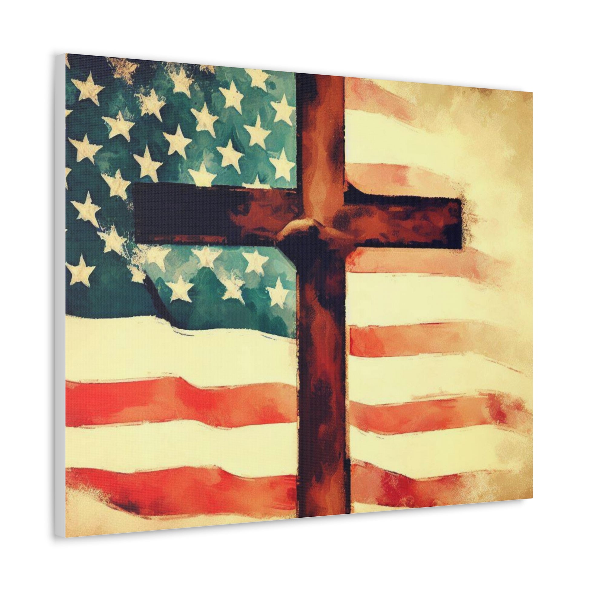 Christian wall art, Flag wall art, Canvas Gallery Wraps - SaviTraviDesigns