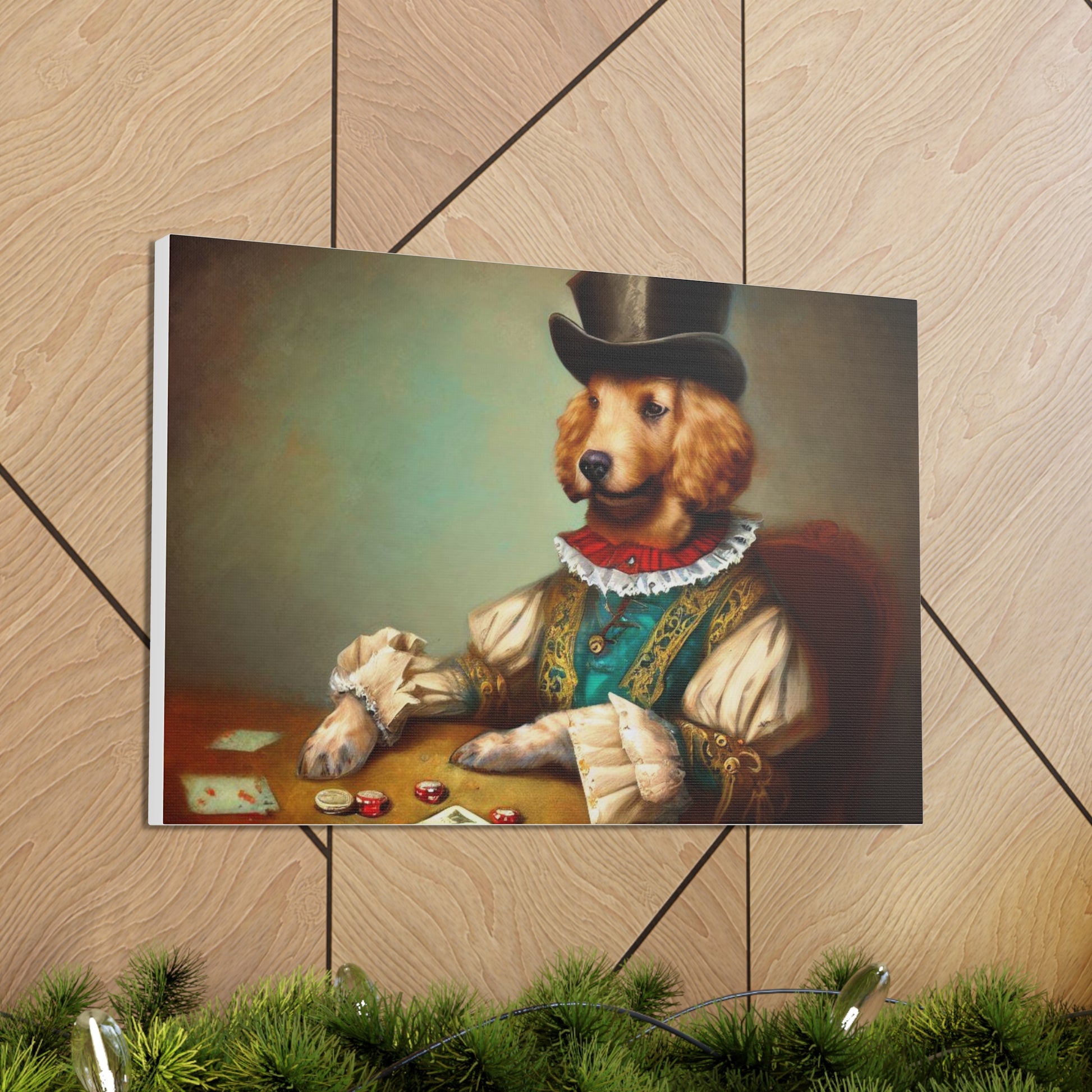 Fancy Dog, Canvas Dog Art, Dog Wall Art, Canine Canvas Art, Canvas Gallery Wraps