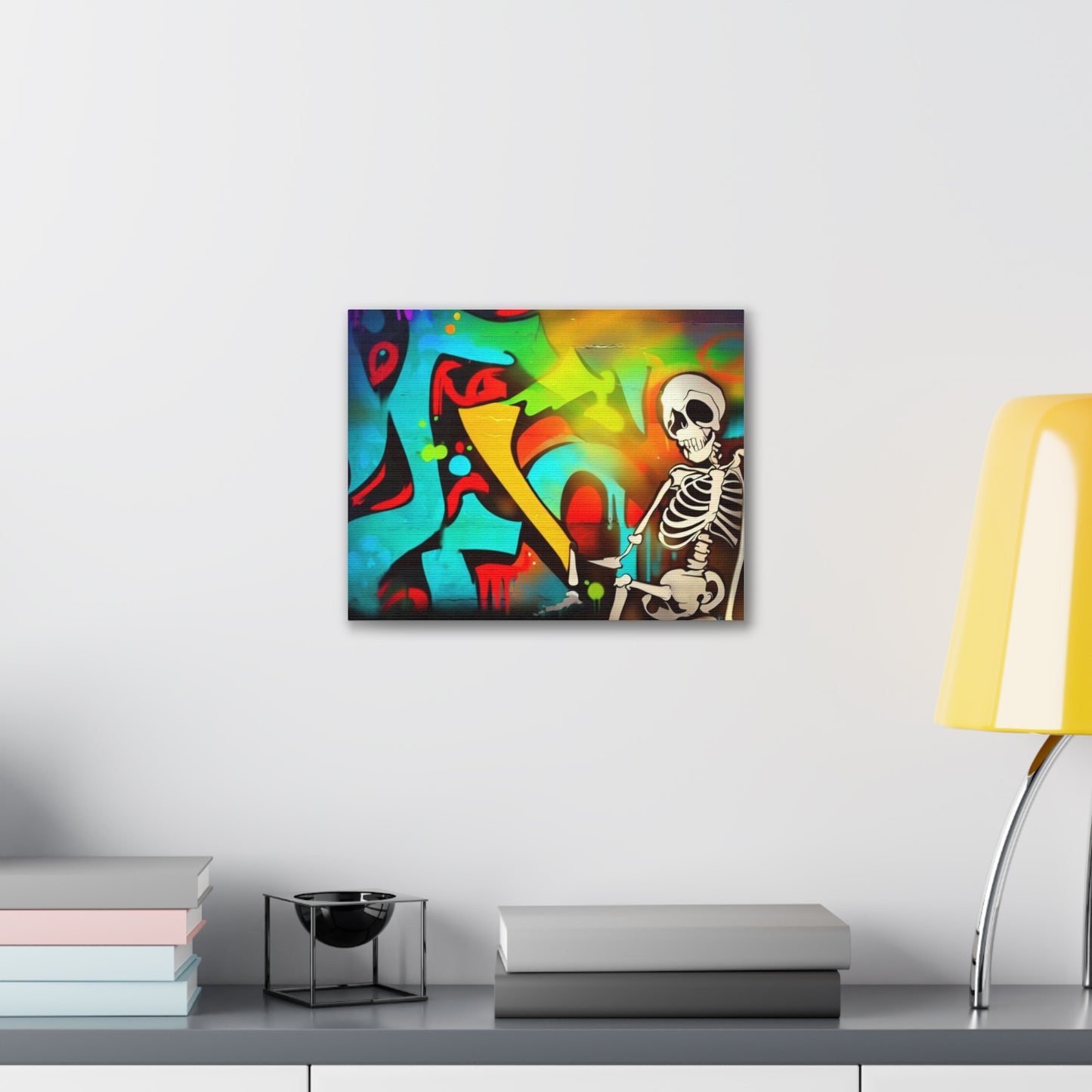 Halloween art, Skeleton canvas prints, Graffiti Halloween, Scary Halloween decor, Halloween home decor, Halloween wall, Gothic wall decor, Canvas Gallery Wraps - SaviTraviDesigns