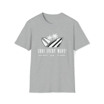 Surf Every Wave |Beach Lifestyle Shirts | Summer Vibe Apparel Sport Grey