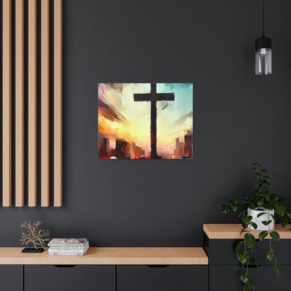 Christian wall art, Cross wall art, City art, Canvas Gallery Wraps - SaviTraviDesigns