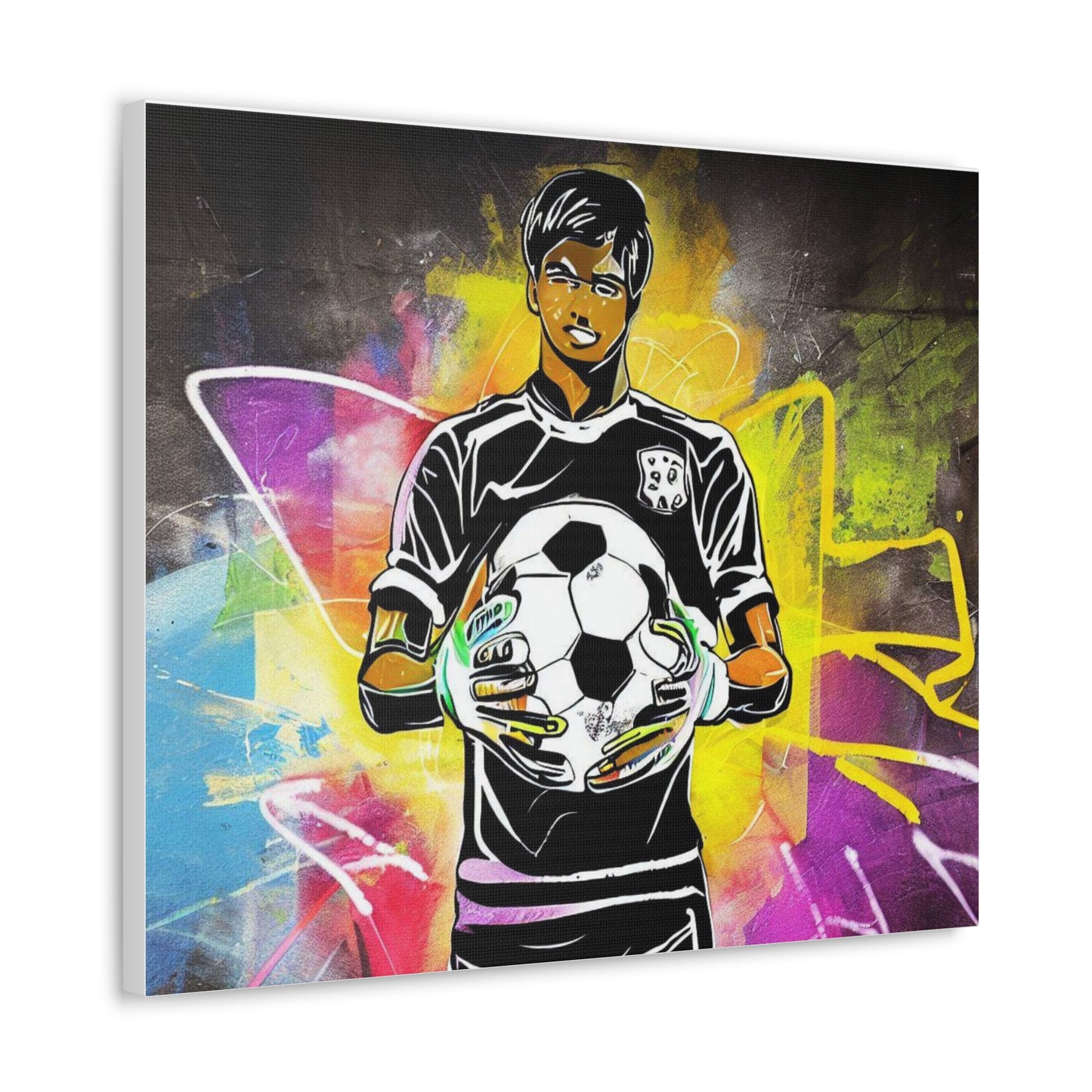 Soccer Player, Graffiti art prints, Street art canvas, Urban art decor, Graffiti-style wall art, Graffiti canvas prints, Street art posters - SaviTraviDesigns