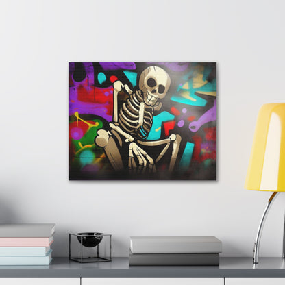 Halloween art, Skeleton canvas prints, Scary Halloween decor, Halloween home decor, Halloween wall, Gothic wall decor, Canvas Gallery Wraps - SaviTraviDesigns