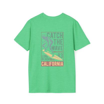 Catch The Wave California, Beachwear Graphics, Tropical T-Shirt Designs, Ocean-Inspired Shirts, Surfing Graphics, Sun and Sand Apparel, Summer Wardrobe Essentials - SaviTraviDesigns