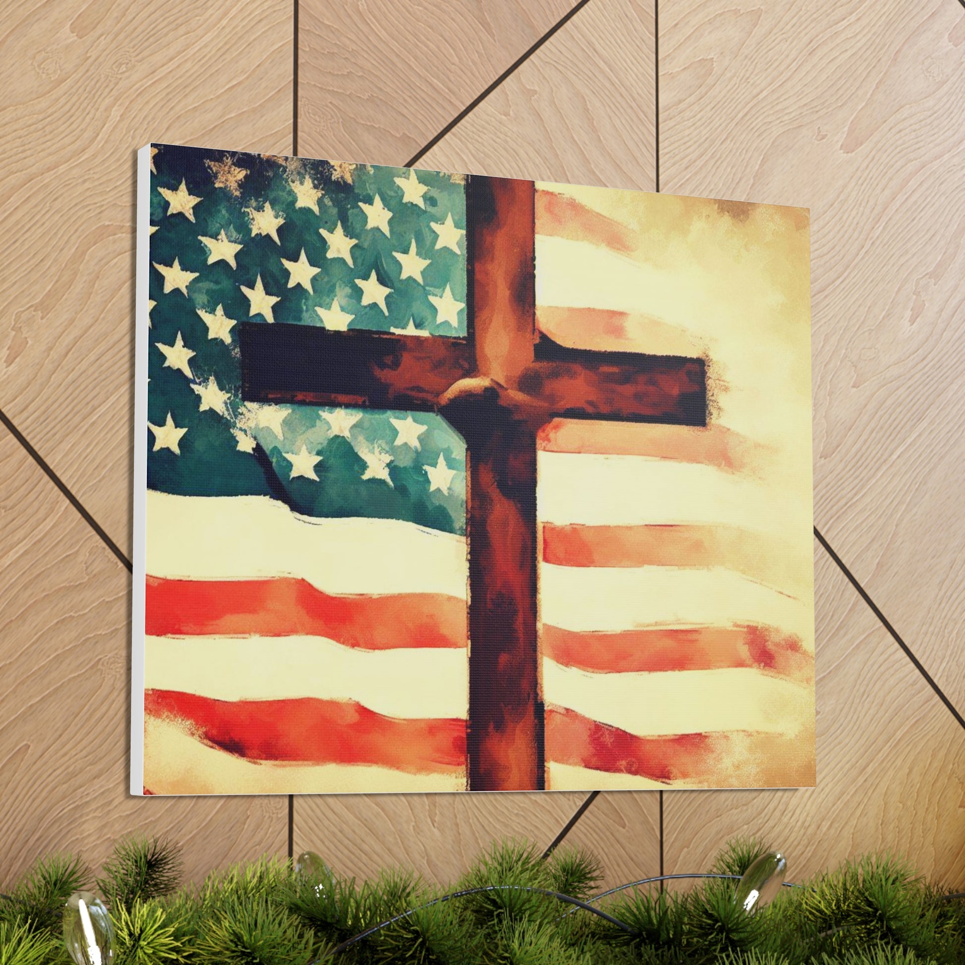 Christian wall art, Flag wall art, Canvas Gallery Wraps - SaviTraviDesigns