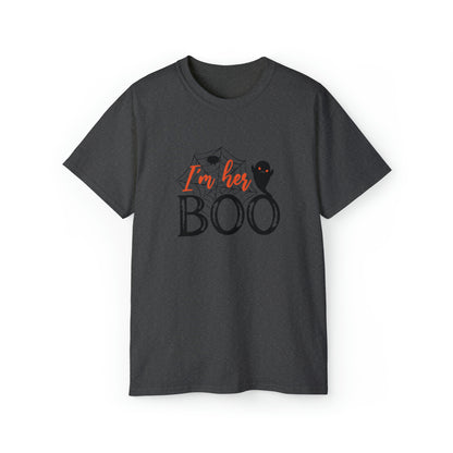 I'm Her Boo, Halloween Graphic Shirts, Spooky Halloween Shirts, Scary Halloween Shirt Designs, Cute Halloween Graphic Tees, Funny Halloween Shirt Ideas - SaviTraviDesigns