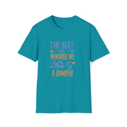 The Best Memories Are Made In The Camper |Beach Lifestyle Shirts | Summer Vibe Apparel Tropical Blue