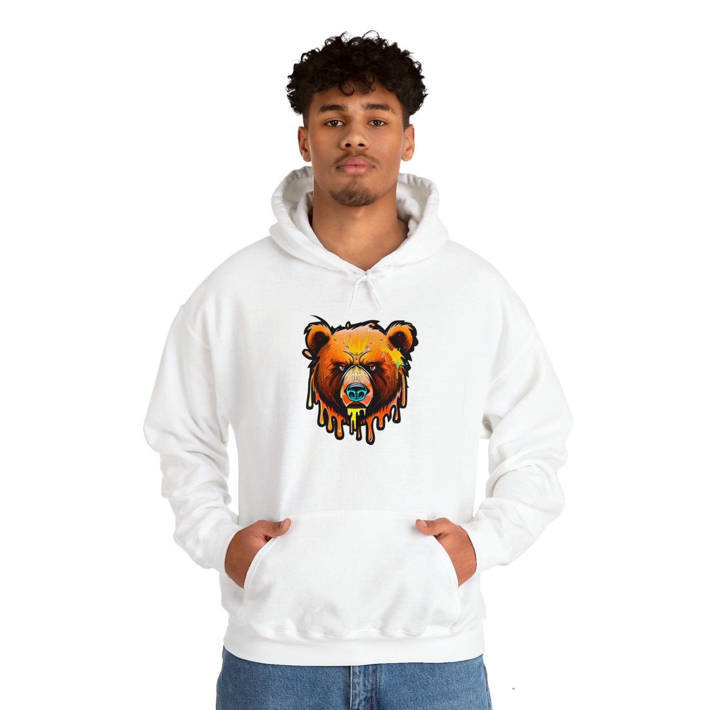 Bear Hoodie, Graffiti Graphic Shirt, Street Art, Urban Art, Unisex Hooded Sweatshirt, Bear Hoodie