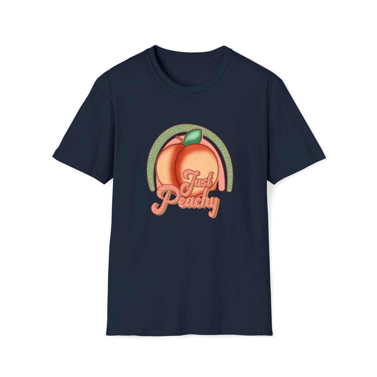 Just Peachy |Beach Lifestyle Shirts | Summer Vibe Apparel Navy