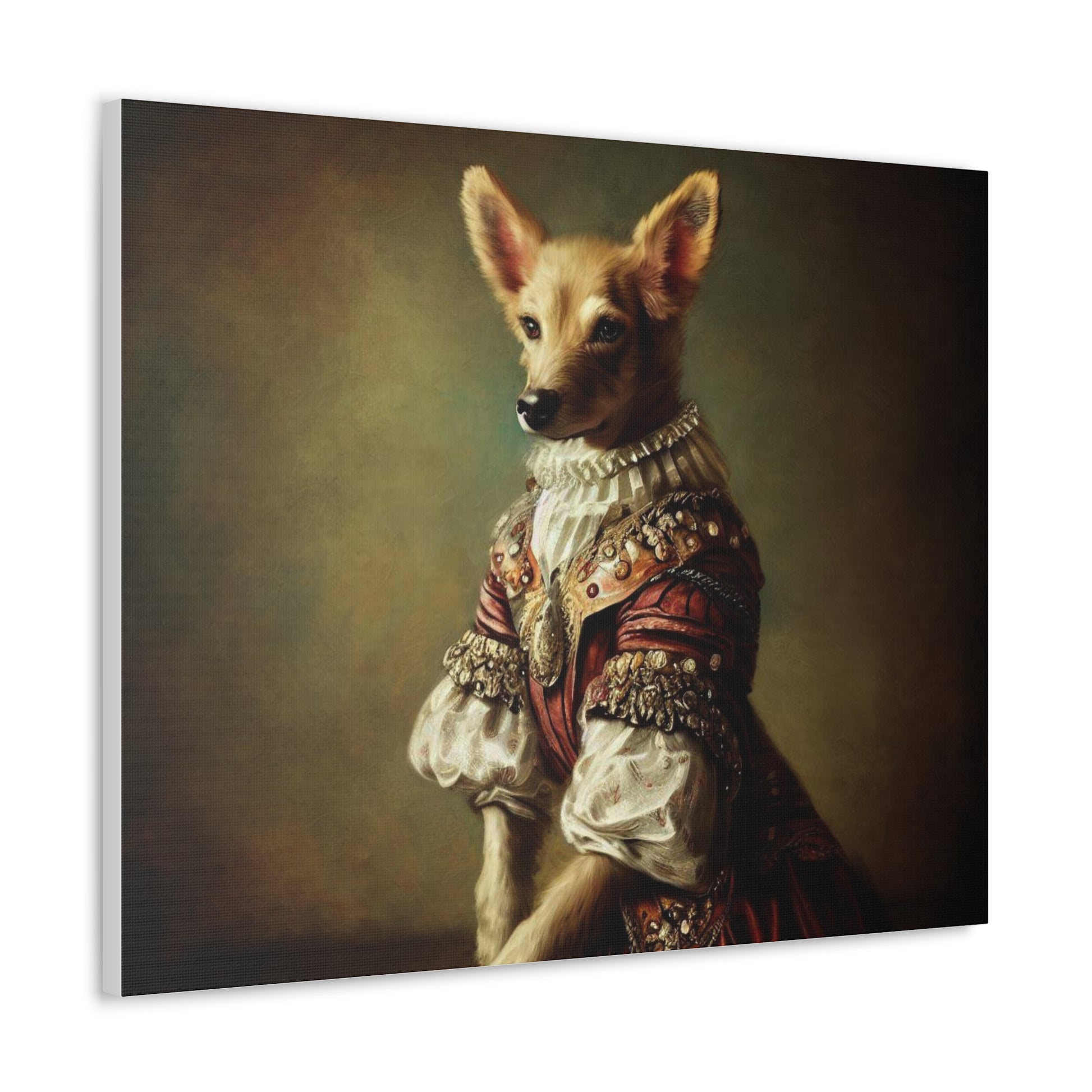 Fancy Dog, Canvas Dog Art, Dog Wall Art, Canine Canvas Art,Canvas Gallery Wraps, Pet Art - SaviTraviDesigns