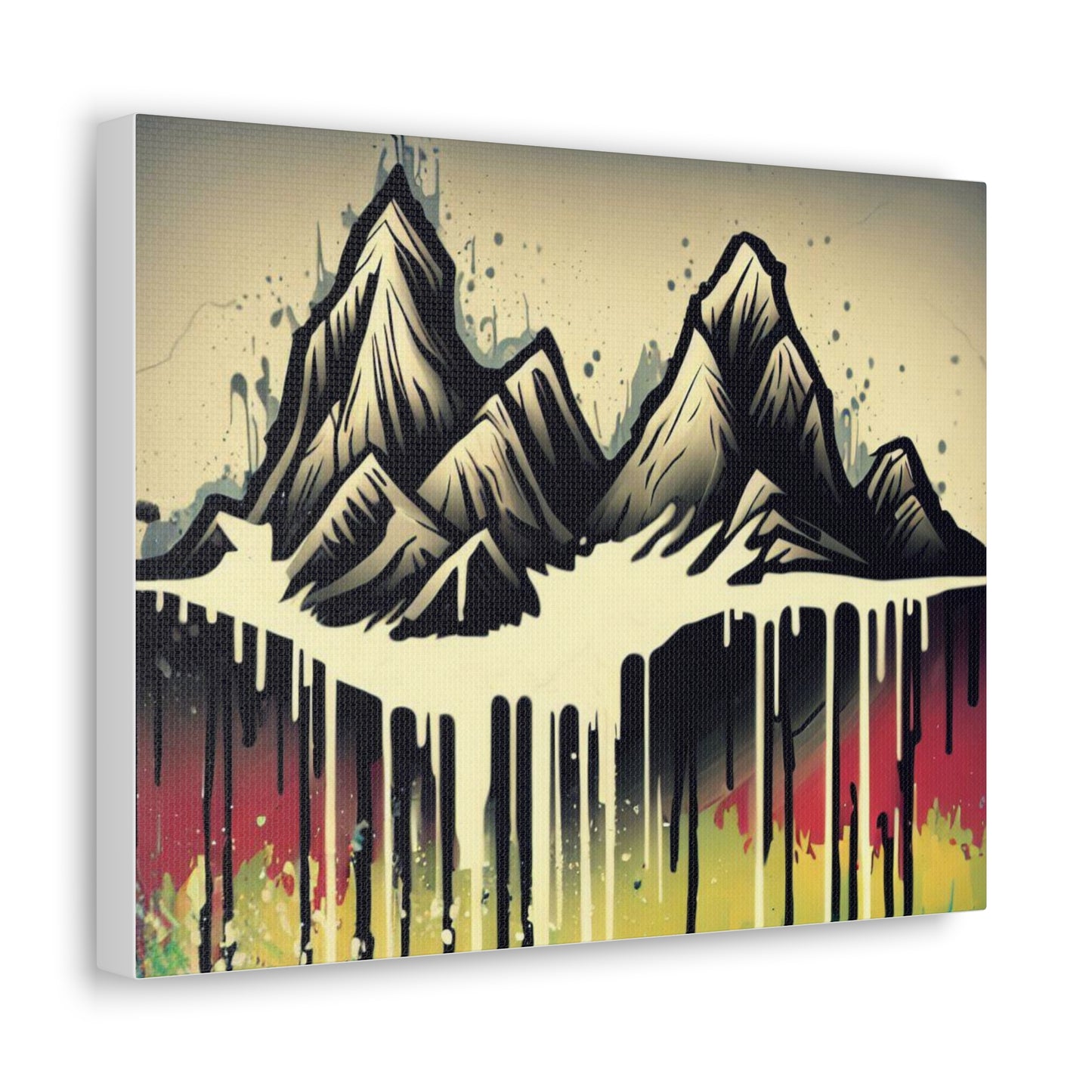 Mountain Waterfall, Graffiti-inspired home decor, Modern street art prints, Graffiti wall art, Street art canvas art, Graffiti artist prints - SaviTraviDesigns