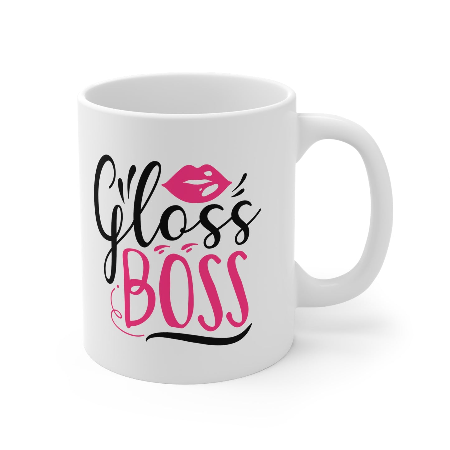 Gloss Boss, Personalized Mug Designs, Creative Coffee Cups, Unique Mug Artwork, Printed Coffee Mugs, Artist-Designed Mugs