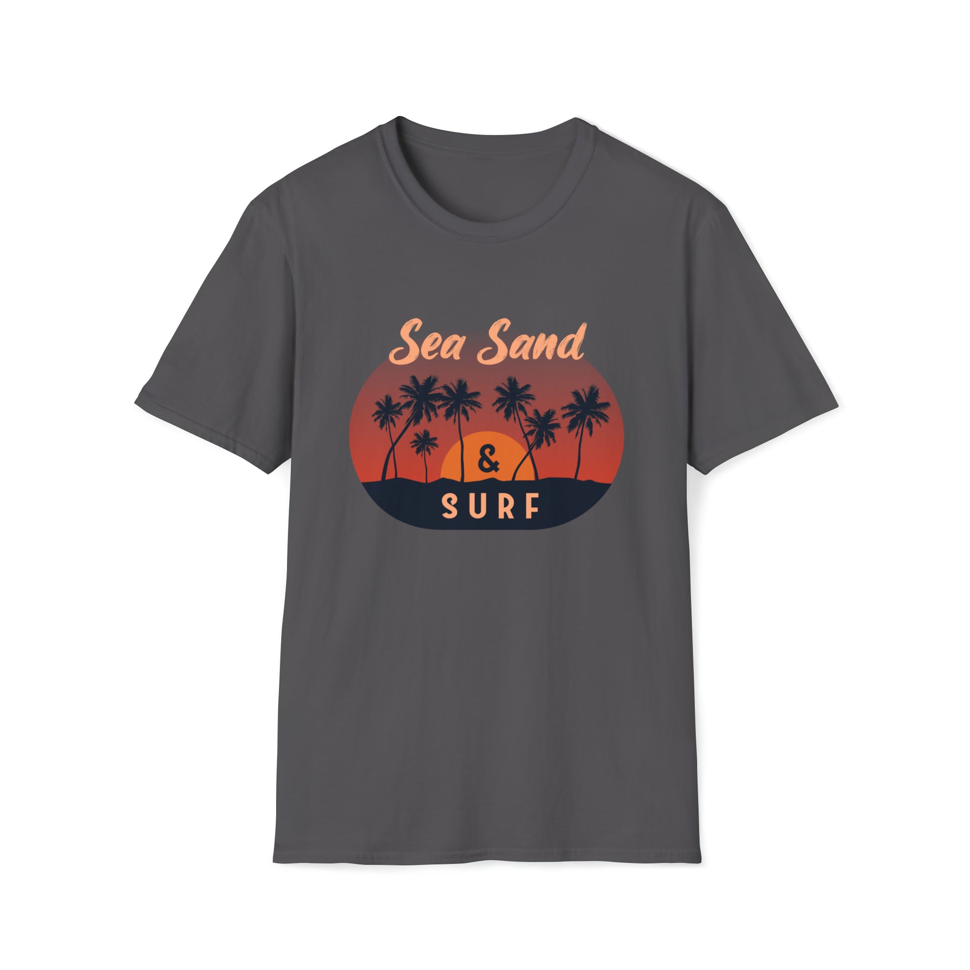 Sea Sand and Surf |Beach Lifestyle Shirts | Summer Vibe Apparel Charcoal