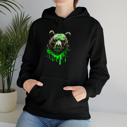 Bear Hoodie, Graffiti Graphic Shirt, Street Art, Urban Art, Unisex Hooded Sweatshirt