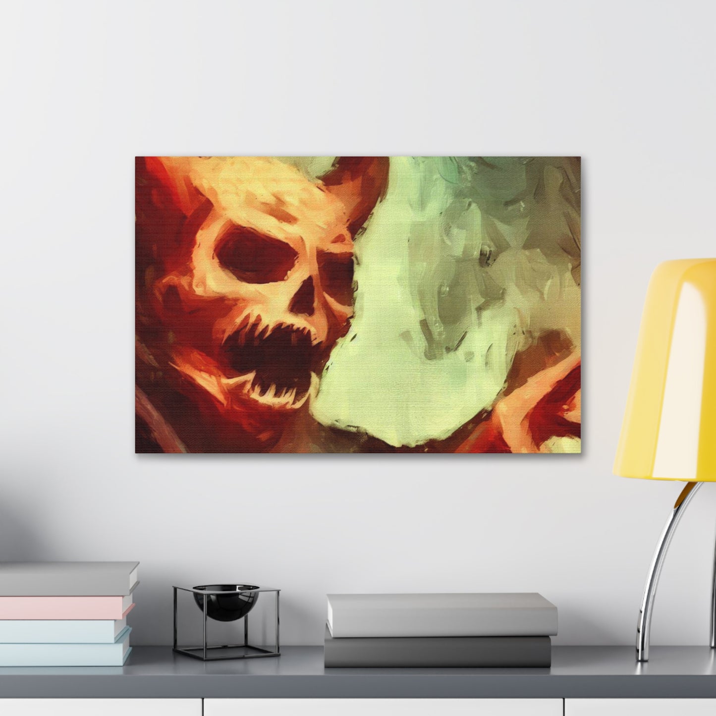 Halloween art, Demon canvas prints, Scary Halloween decor, Halloween home decor, Halloween wall, Gothic wall decor, Canvas Gallery Wraps - SaviTraviDesigns