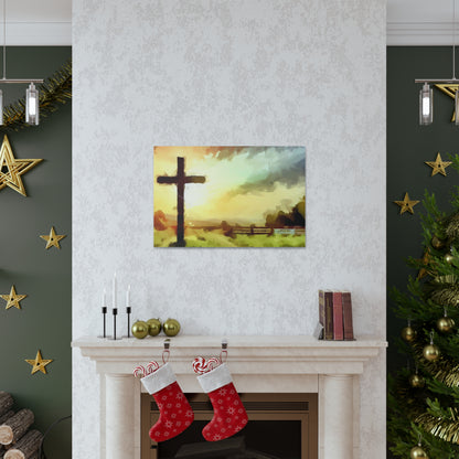 Christian wall art, Cross wall art, Farm art, Canvas Gallery Wraps - SaviTraviDesigns