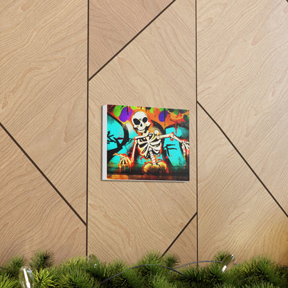 Halloween art, Skeleton canvas prints, Scary Halloween decor, Halloween home decor, Halloween wall, Gothic wall decor, Canvas Gallery Wraps - SaviTraviDesigns