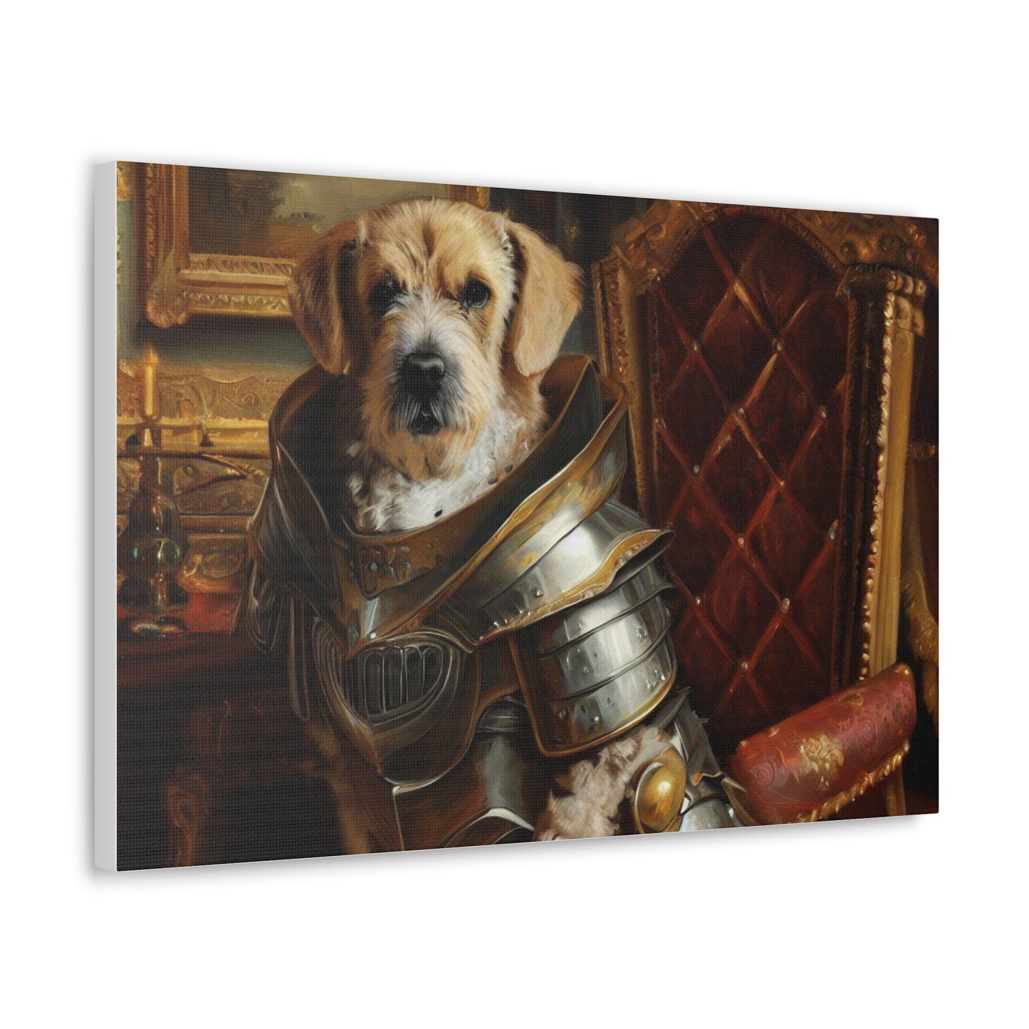 Fancy Dog, Canvas Dog Art, Dog Wall Art, Canine Canvas Art, Canvas Gallery Wraps