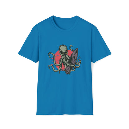 Octopus Surfing |Beach Lifestyle Shirts | Summer Vibe Apparel Sapphire