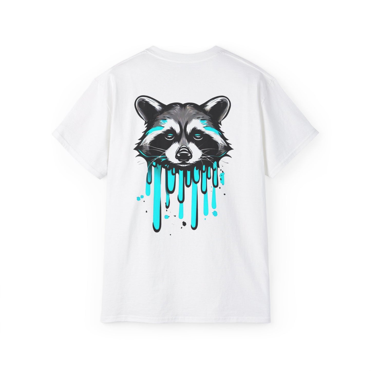 Juicy Blue Raccoon- Graffiti Print T-Shirt