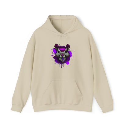 Graffiti hoodie, Graffiti Sweatshirt, Squirrel sweatshirt, Urban Art Hooded Sweatshirt, purple - SaviTraviDesigns