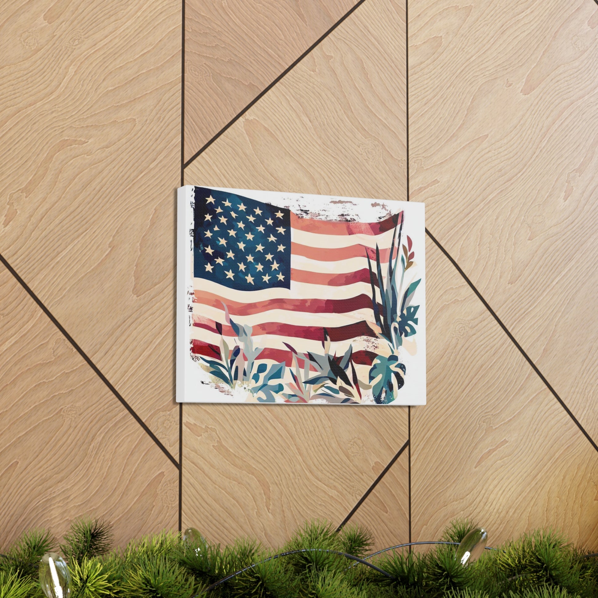 American Flag wall art, Flag wall art, Canvas Gallery Wraps - SaviTraviDesigns