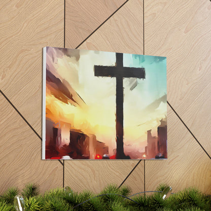 Christian wall art, Cross wall art, City art, Canvas Gallery Wraps - SaviTraviDesigns