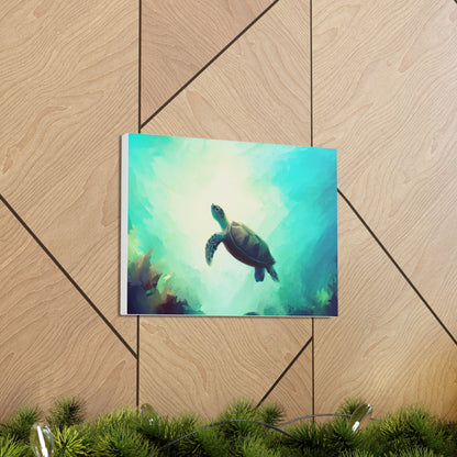 Sea Turtle wall art, ocean art, Canvas Gallery Wraps, Ocean Animal, Turtle